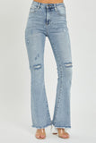 Risen Jeans | High Rise Distressed Flare