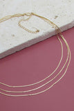 Triple Layer Flat | Gold Necklace