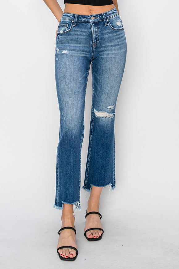 Risen Jeans | Mid Rise Ankle Straight