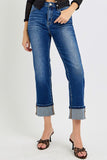 Risen Jeans | High Rise Ankle Straight Cuffed