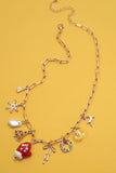 Christmas Tree Charm Mitten Necklace | Gold