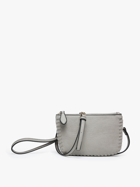 Bonnie Whipstitch Crossbody Bag | Grey
