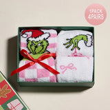 Grinch+Bows | Christmas Socks 4pk Bundle Set