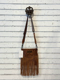 Wrangler Vintage Floral Embossed Crossbody Bag | Brown