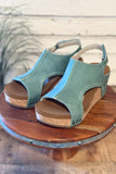 The Isabella Wedge | Light Turquoise