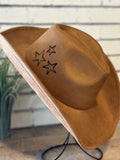 Star Burnt On Cowboy Hat | Tan