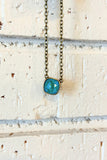 Turquoise Crystal | Bronze Necklace | Pink Panache