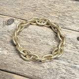 Chunky Chain Stretch Bracelet | Worn Gold