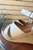 Front Wedge Sandal | White