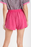 Mineral Wash Frayed Shorts | Hot Pink