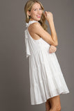 Tiered Halter Dress | White
