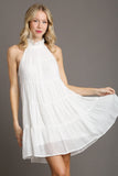 Tiered Halter Dress | White
