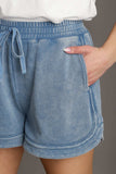 Washed French Terry Shorts | Blue