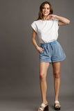 Washed French Terry Shorts | Blue