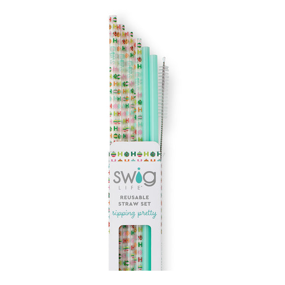 Ho Ho Ho | Reusable Tall Straw Set | Swig