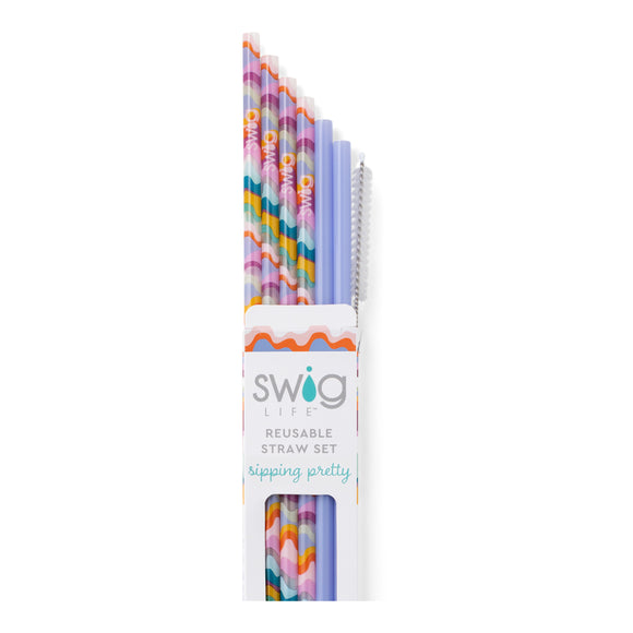 Sand Art | Reusable Tall Straw Set | Swig