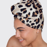 KITSCH Quick-Dry Hair Towel | Leopard