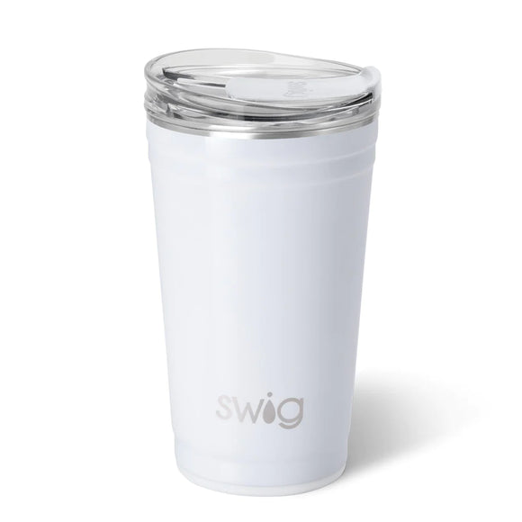 Swig Party Cup (24oz) | Shimmer Diamond White
