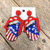 Rockin' America Seed Bead Earrings