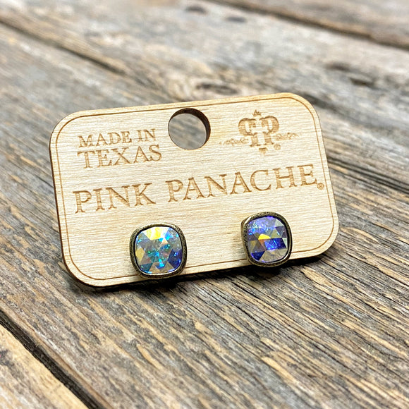 AB/Bronze 8mm Stud Earrings | Pink Panache