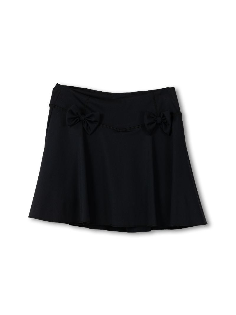 Double Bow Activewear Skort | Black