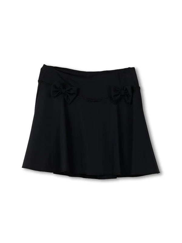 Double Bow Activewear Skort | Black