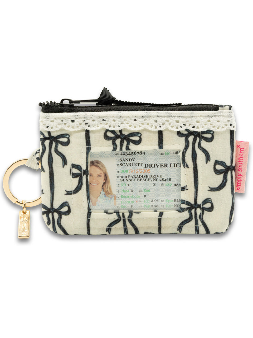 Zipper ID Keyring Wallet | Bows
