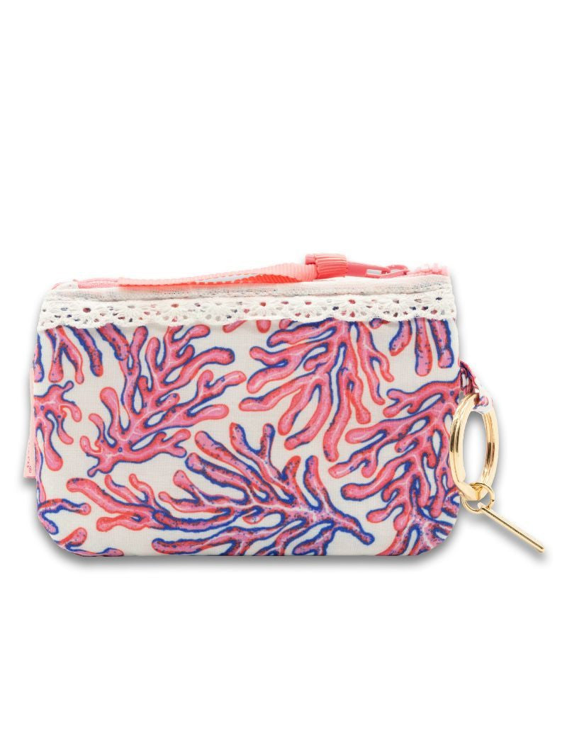 Zipper ID Keyring Wallet | Coral Reef
