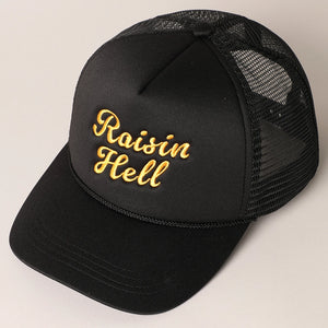 Raisin Hell Trucker Cap | Black