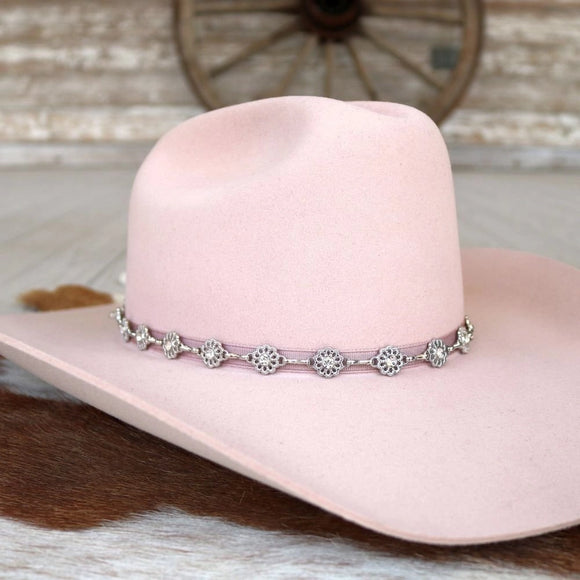 Dainty Wildflower Hat Band | Silver