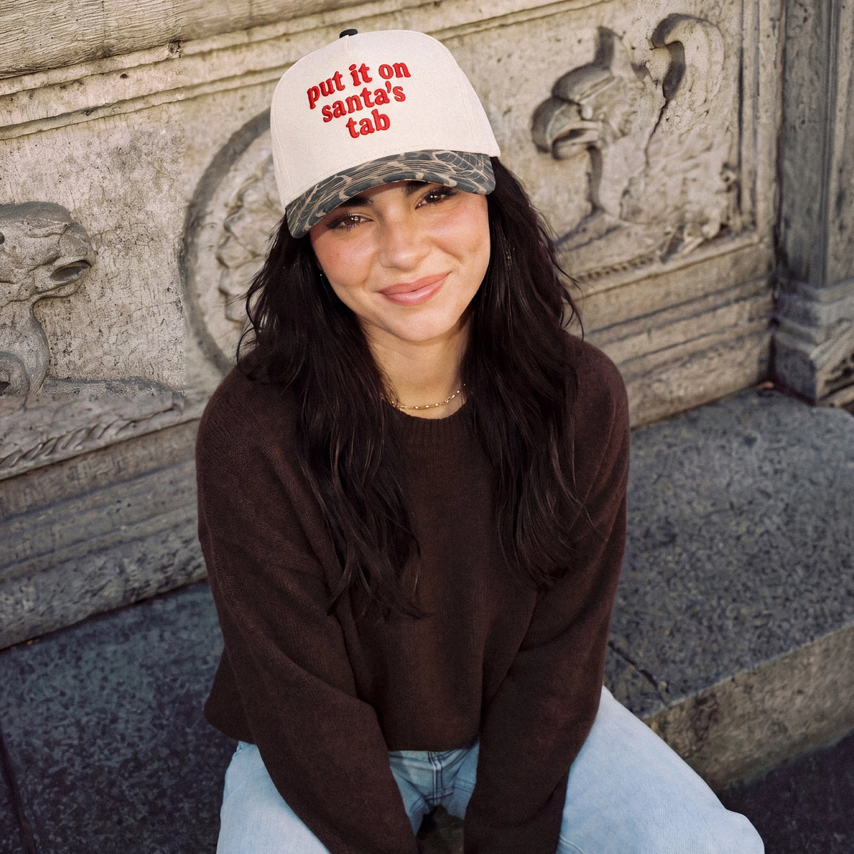 Put It On Santa's Tab Canvas Cap | Leopard