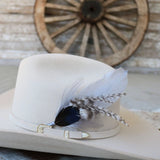 Feather Handmade Bundled Hat Accent | Sweet Cream