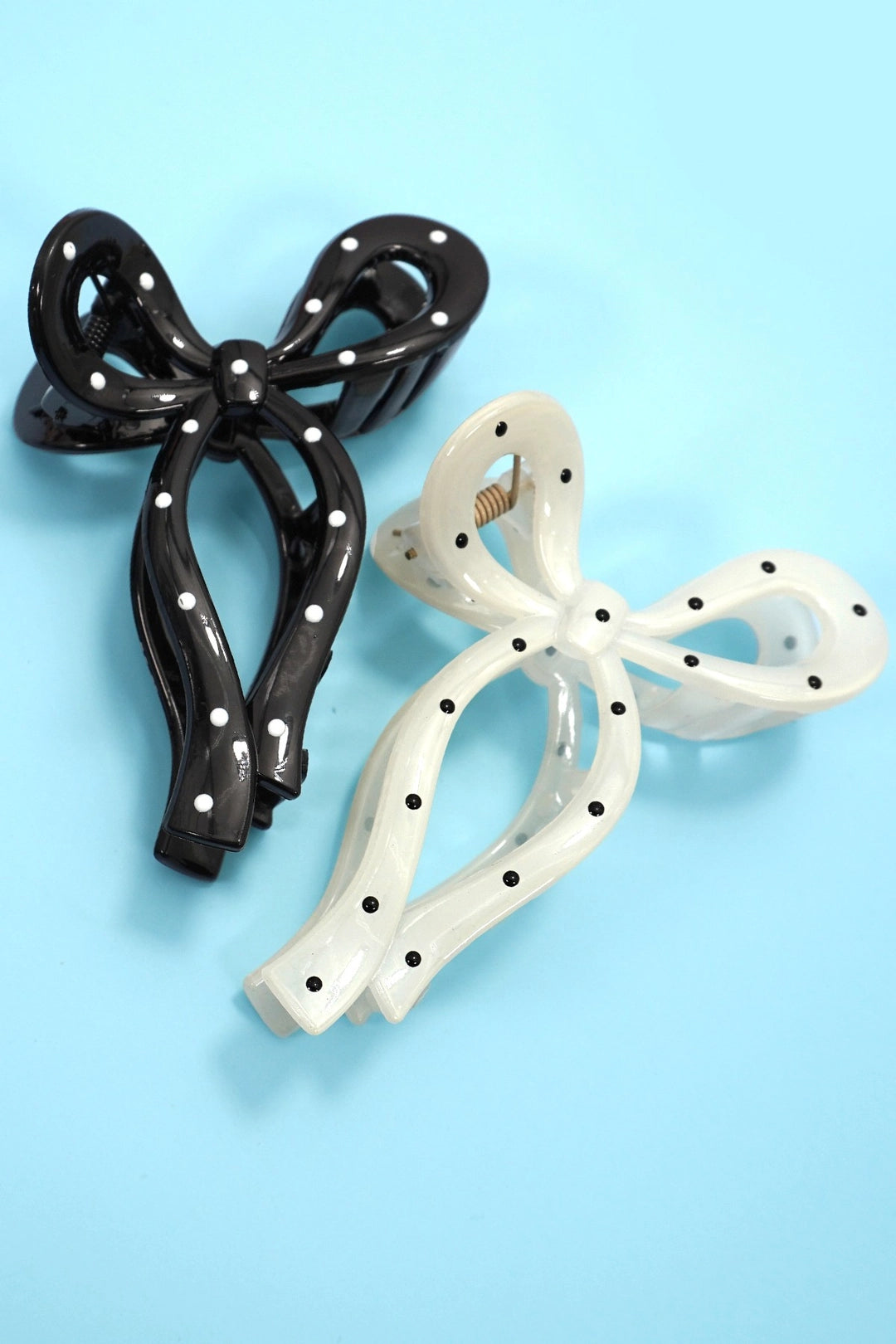 Polka Dot Bow Hair Claw