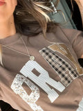 Fall Pray Plaid Tee | Espresso