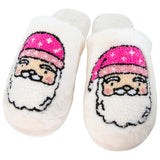 Christmas Pink Santa Slippers