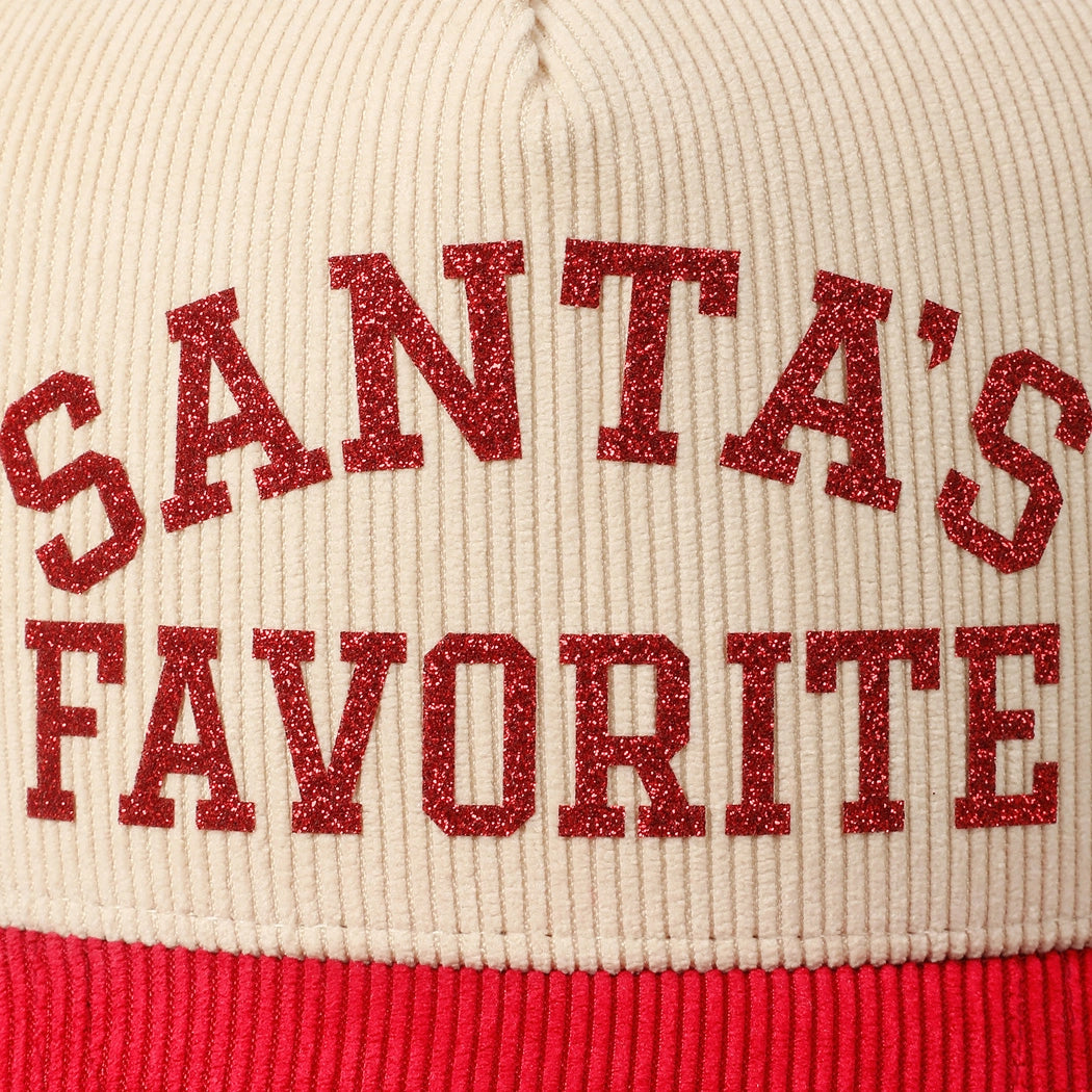 Santa's Favorite Corduroy Cap | Red