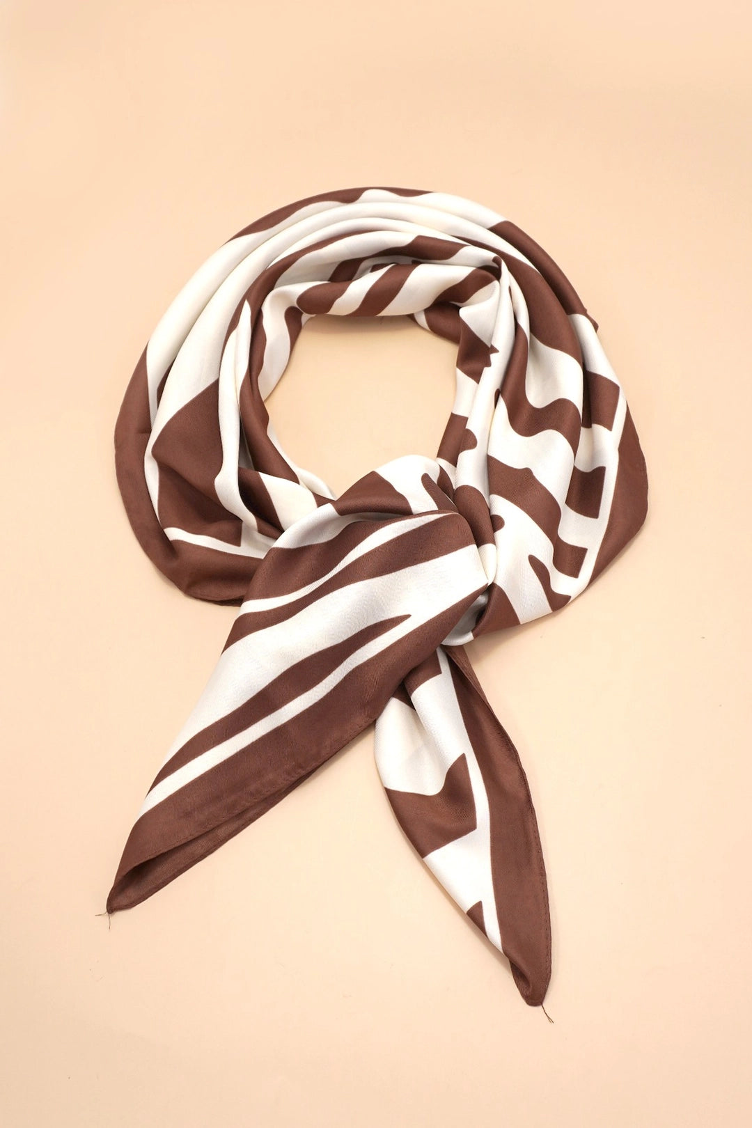 Silky Wild Rag Scarf | Brown Zebra