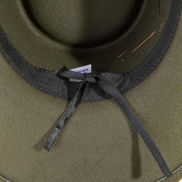 Distressed Western Cowboy Hat | Olive