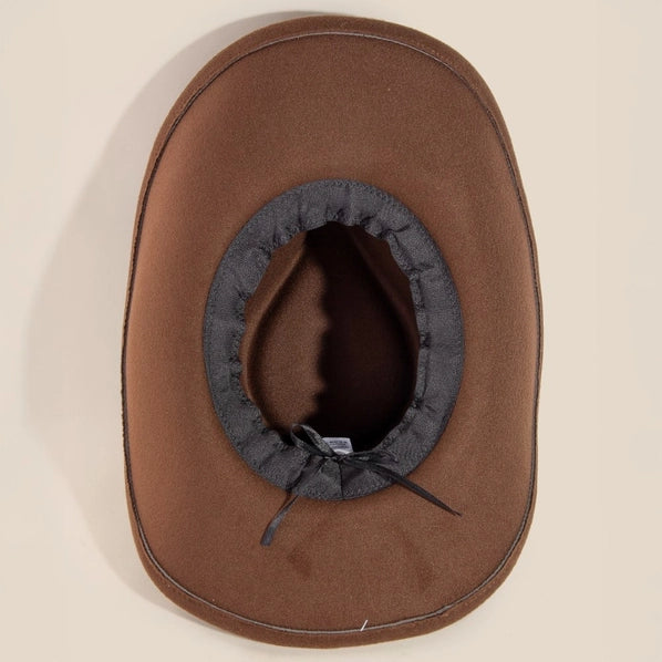 Distressed Western Cowboy Hat | Dark Brown