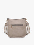 Posie Vegan Leather Bag | Light Grey Cheetah