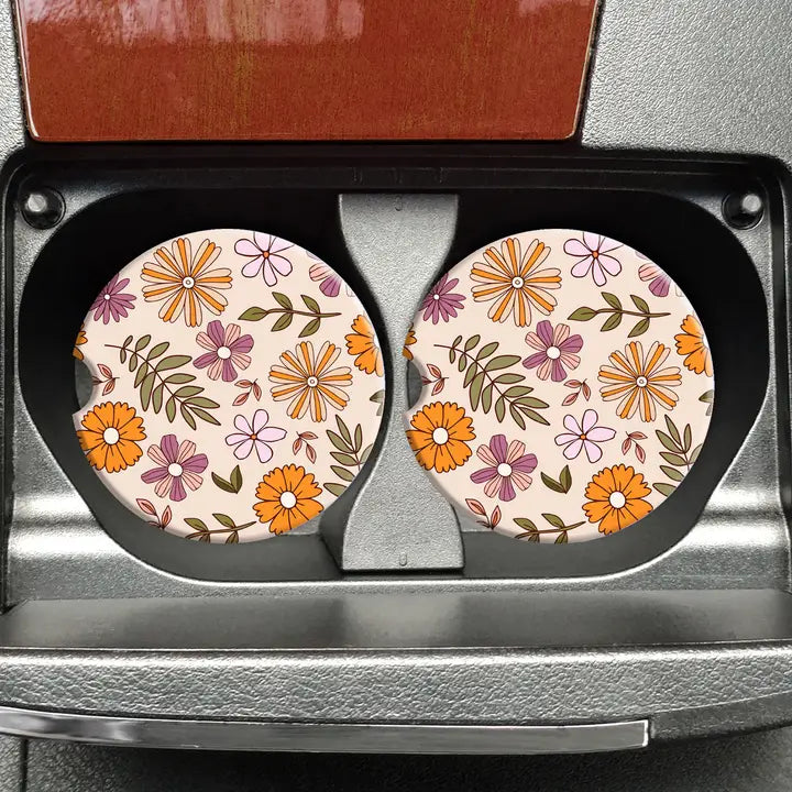 Car Coasters | Boho Florals