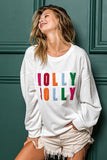 Holly Jolly French Terry Sweatshirt | Off White