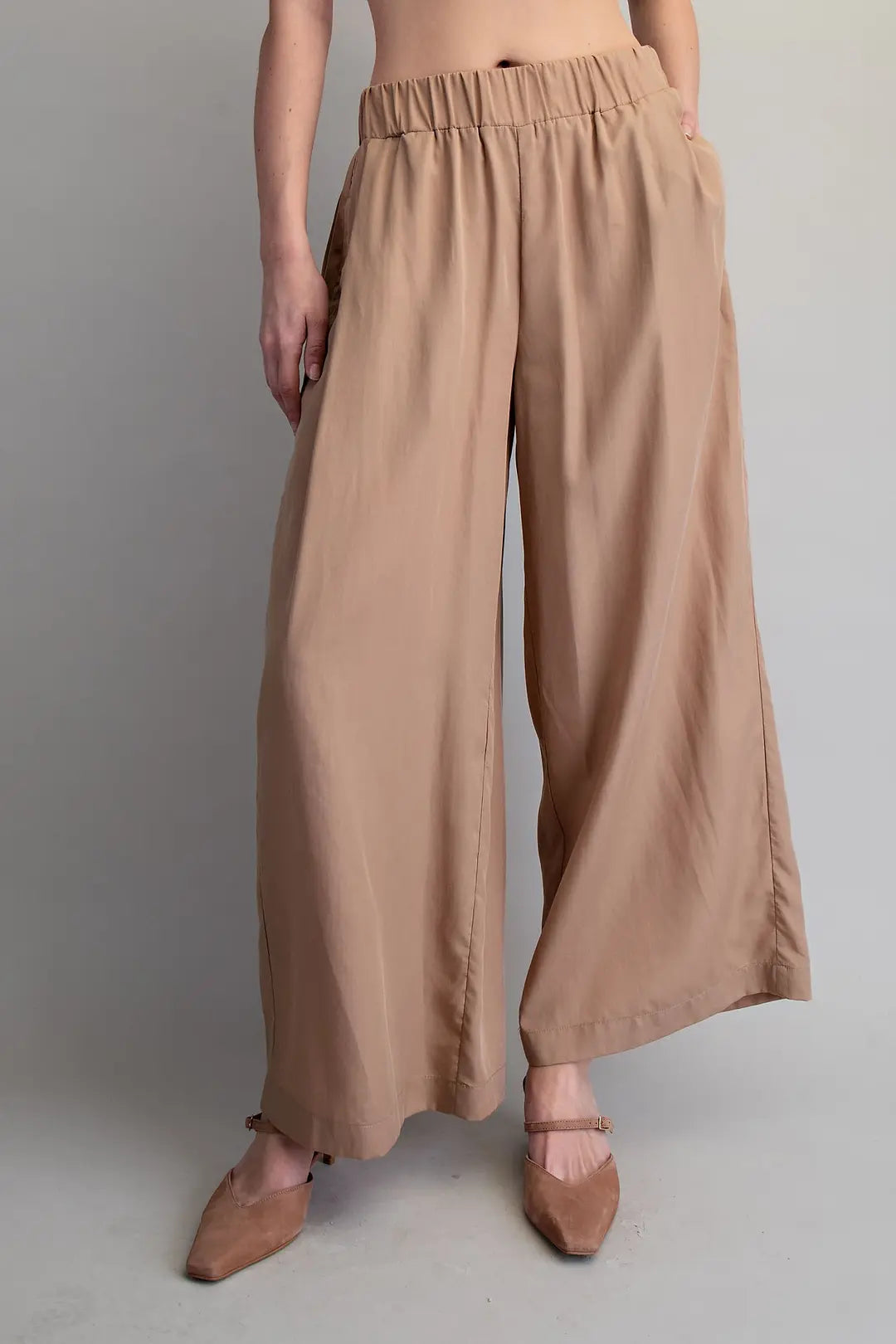 Elastic Waist Wide Leg Pants | Coco