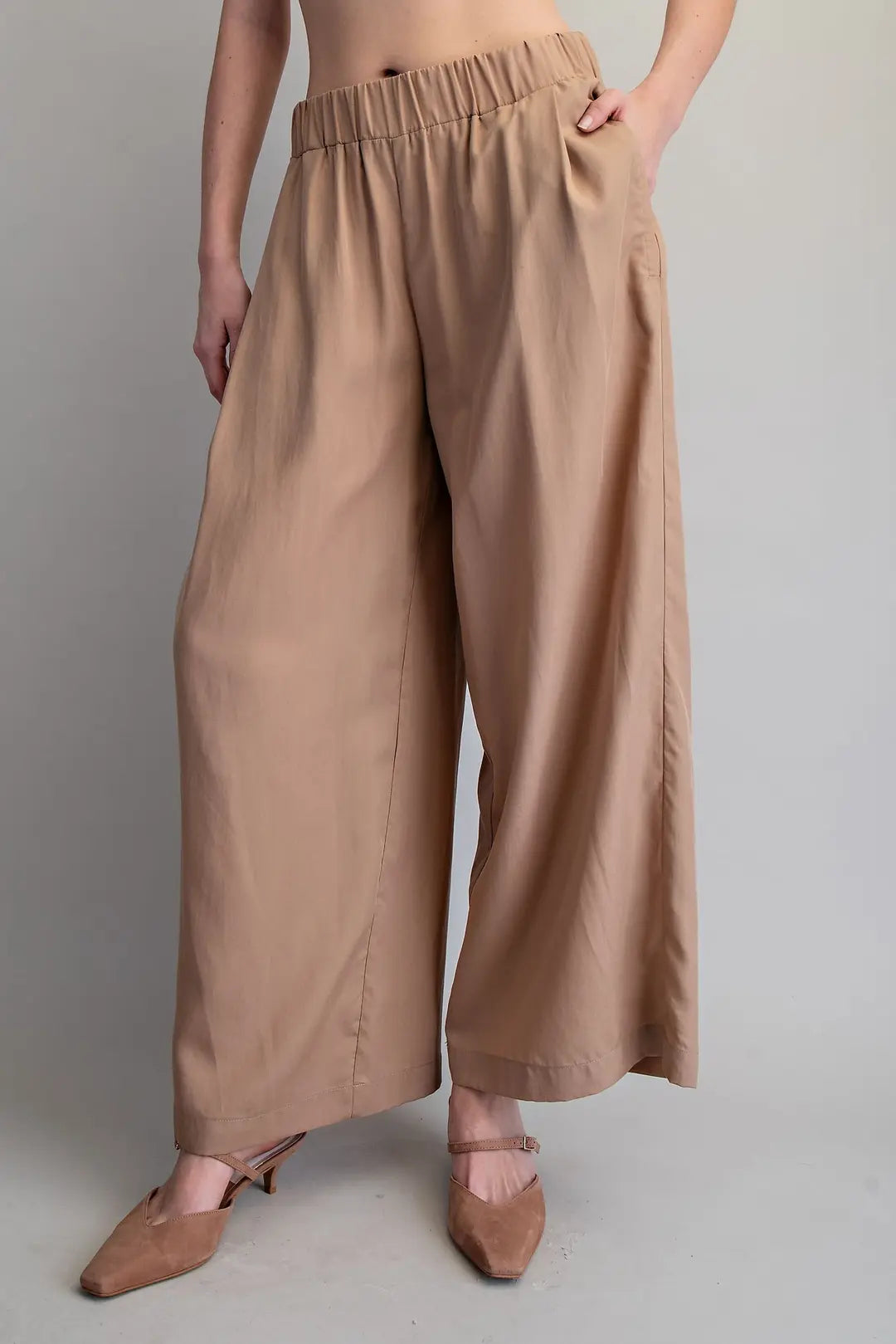 Elastic Waist Wide Leg Pants | Coco