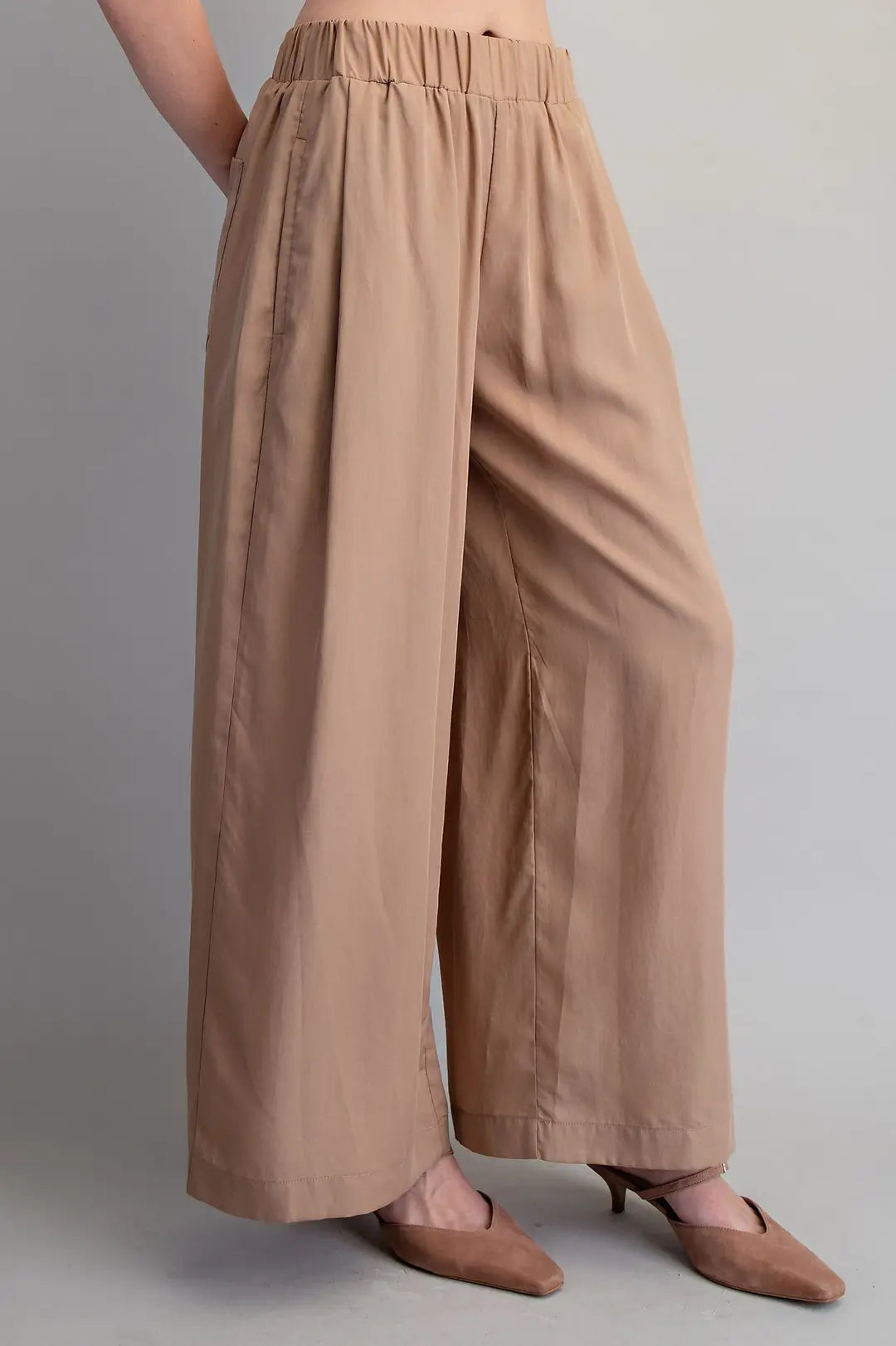 Elastic Waist Wide Leg Pants | Coco