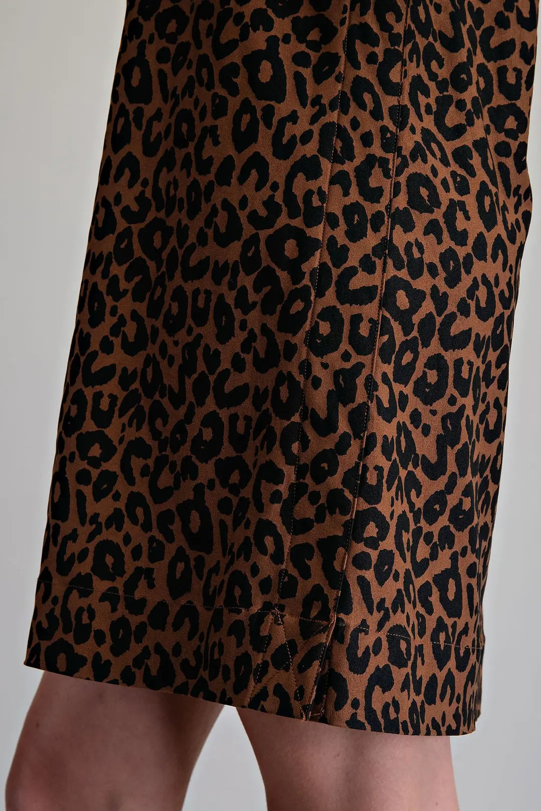 Leopard Sleeveless Dress | Brown