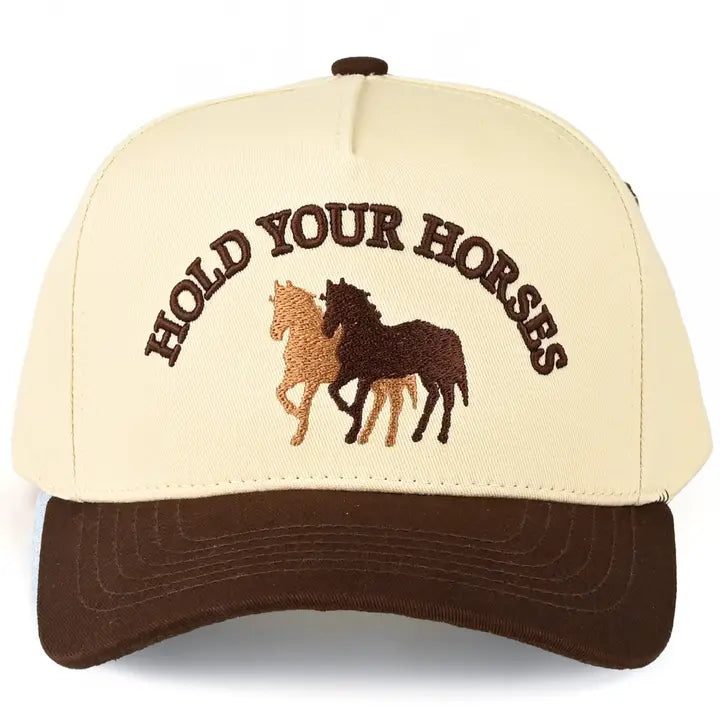 Hold Your Horses Trucker Cap | Brown