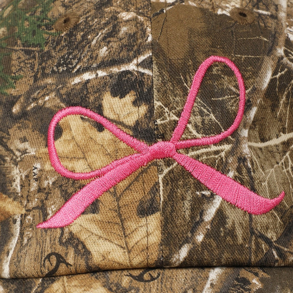 Ribbon Bow Trucker Cap | Camo/Pink