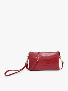 Riley Lizard Crossbody Bag | Wine