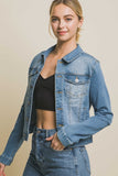 Stretchy Denim Jacket | Medium Wash